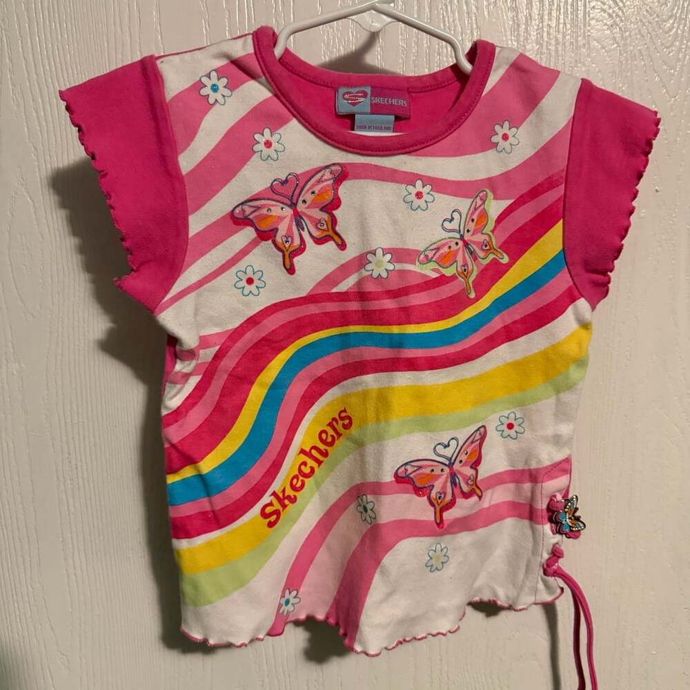 Vintage Y2K Skechers Flutter Sleeve Tee Size 6